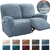 Stretchy Velvet Recliner Sofa Cover Brown