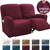 Stretchy Velvet Recliner Sofa Cover Peacock Blue