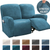 Stretchy Velvet Recliner Sofa Cover Grey