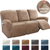 Soft Velvet Recliner Sofa Cover Taupe