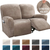 Stretchy Velvet Recliner Sofa Cover Grey