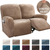 Stretchy Velvet Recliner Sofa Cover Grey