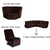 Jacquard Corner Sectional Couch Covers 7-Piece for 4 Seat Recliner & 1 Corner Seat