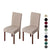 Long Plaid Fleece Solid Color Stretch Chair Cover(Set of 2)