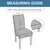 Flower Jacquard Solid Color Stretch Chair Cover