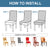 Flower Jacquard Solid Color Stretch Chair Cover